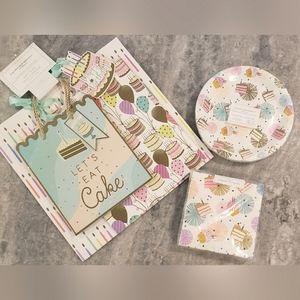 Cupcakes & Cashmere * Birthday Plates, Napkins & Gift Bags w/Tags Set